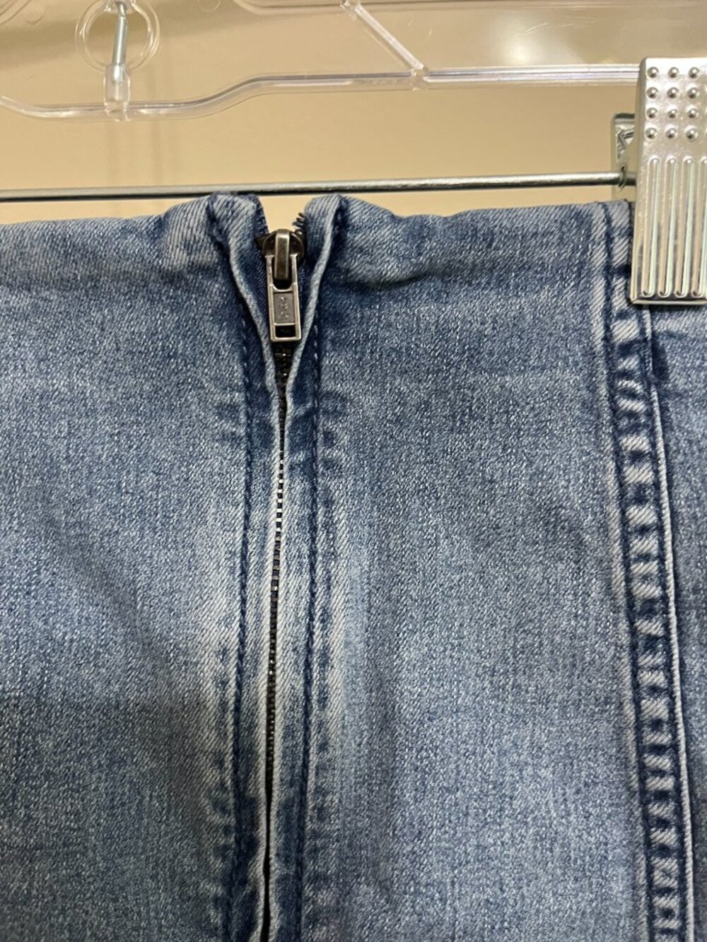 Free People Denim Mini Skirt Blue Size 0 Boho Casual - Picture 6 of 9